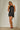 Vestido midi en cascada con escote halter texturizado y fruncido
