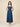 Lace-Up Front Denim Midi Dress