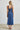 Blue Denim Lace-Up Corset Midi Dress with Front Slit