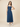 Lace-Up Front Denim Midi Dress