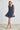 Romantic Boho Summer Day Dress - Navy