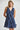 Romantic Boho Summer Day Dress - Navy