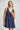 Denim Lace-Up Mini Dress in Dark Wash