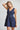 Denim Lace-Up Mini Dress in Dark Wash