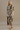Tropical Leaf Print Shirt Tie Waist Maxi Dress - Brown