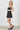 Gem Mini Dress - Jeweled Halter Bandage Fit Flare - Black