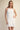 Cascade Midi Dress - Ruched A Line Textured Halter - WHITE