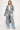 Embroidered Wool Blend Longline Coat Pocket Detail
